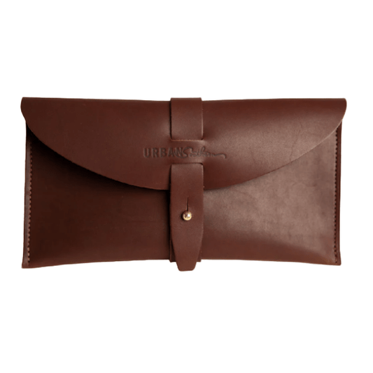 5th Avenue Full-Grain Leather Envelope Clutch, sleek and sophisticated, perfect for carrying essentials in style for day or evening occasions.