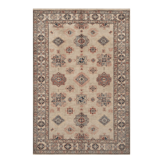 Loomier Ghazni Handmade Wool Area Rug - Earth Tones with Blue Accents - Situations Interior DesignsRugsSituations Interior DesignsHOME-RUG-8270748