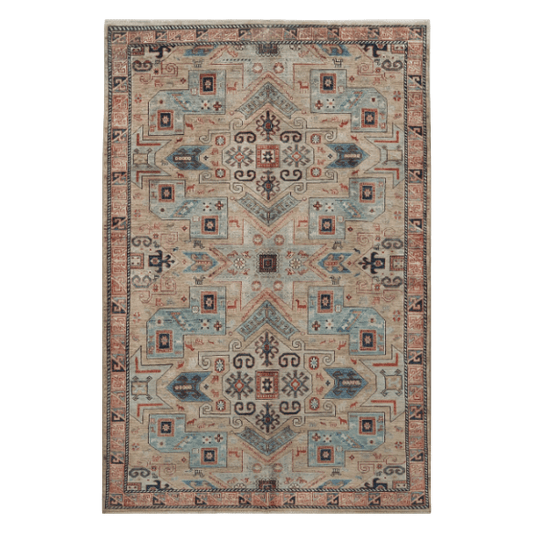 Loomier Ghazni Handmade Wool Area Rug - Geometric Design - Situations Designs Rugs HOME-RUG-8270685