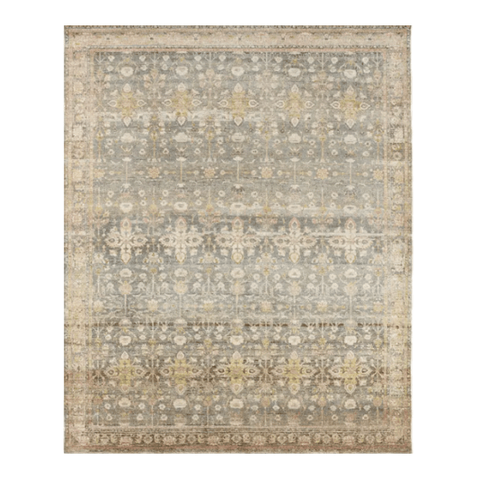 Mihret Arpina hand-knotted 100% wool rug; durable, kid- and pet-friendly artisan-crafted area rug featuring soft texture and timeless design for living rooms, bedrooms, or play areas.