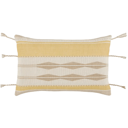 Navida Mahalia lumbar throw pillow, handcrafted from cotton, featuring a stylish design ideal for sofas, chairs, or beds, adding both comfort and visual interest. Cover Only