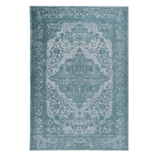 Vivace Argentella 5 Ming - Blue Handcrafted Cotton Chenille Rug - Situations Designs Rugs VIV-ARGE-5X3-3924.9 2' x 2.62'