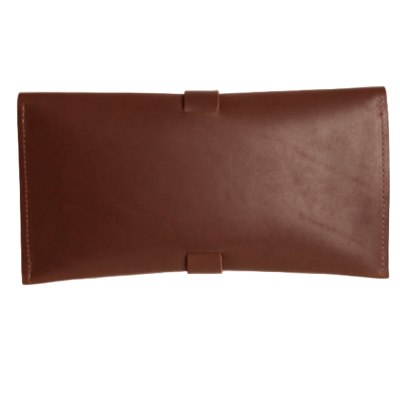 5th Avenue Full-Grain Leather Envelope Clutch, sleek and sophisticated, perfect for carrying essentials in style for day or evening occasions. Rustic Brown
