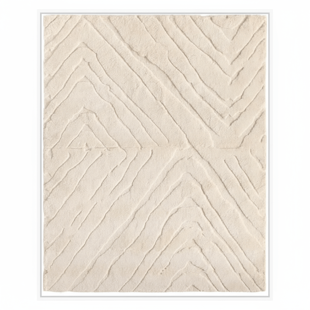 Ameln Collection Jarif hand-knotted rug made from undyed New Zealand wool; artisan-crafted area rug featuring natural tones, soft texture, and durable construction for elegant home interiors.