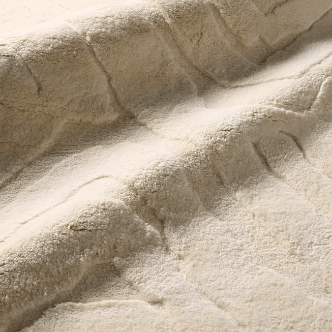 Ameln Collection Jarif hand-knotted rug made from undyed New Zealand wool; artisan-crafted area rug featuring natural tones, soft texture, and durable construction for elegant home interiors.