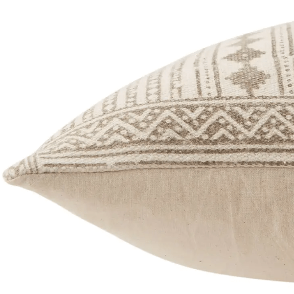 Label J Amulet Ayami Handcrafted Amulet Ayami handcrafted cotton throw pillow with tribal block design in Evening Sand, soft and durable, perfect for adding texture and style to sofas, chairs, or beds. Falling Rock Polyester Cover Only