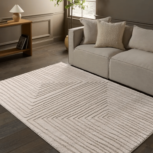 Jaida JID15 Fantana design rug, handcrafted plush polyester and polypropylene, soft high-low texture, ideal for living rooms, foyers, and high-traffic areas.