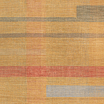 Jalal Kelim Arcobaleno large handwoven wool flatweave rug in warm earth tones, featuring intricate geometric detailing and a durable, artisan-crafted weave for contemporary and rustic interiors. Close-up
