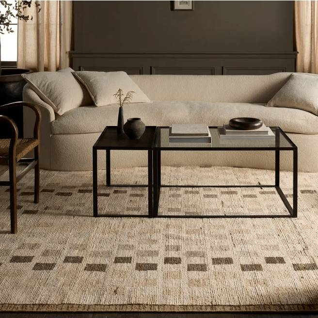 Kazben Ituri hand-knotted 100% wool rug; easy-care, artisan-made area rug featuring subtle texture, durable craftsmanship, and timeless style for contemporary and classic interiors