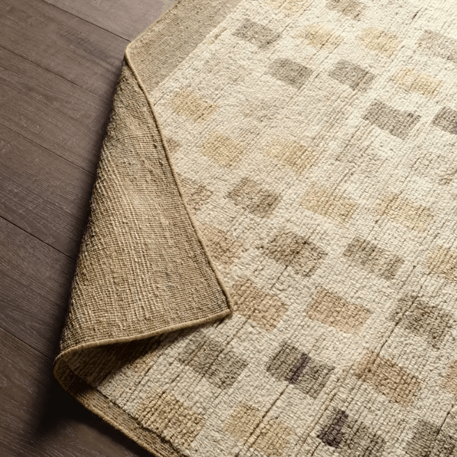 Kazben Ituri hand-knotted 100% wool rug; easy-care, artisan-made area rug featuring subtle texture, durable craftsmanship, and timeless style for contemporary and classic interiors.
