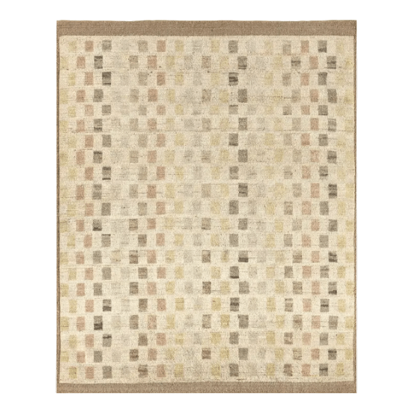 Kazben Ituri hand-knotted 100% wool rug; easy-care, artisan-made area rug featuring subtle texture, durable craftsmanship, and timeless style for contemporary and classic interiors.