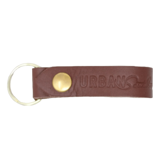 Handcrafted leather key fob is a durable and stylish accessory.