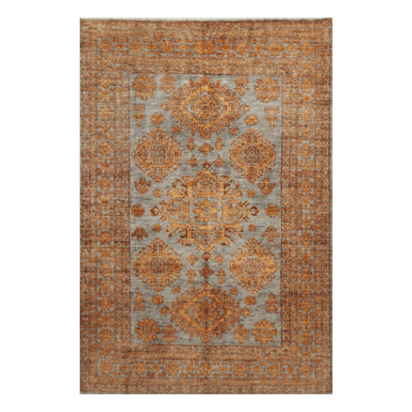 Loomier Ghazni A hand-knotted wool area rug, 7’ x 4’, artisan-crafted, earthy tones with subtle geometric patterns, soft and durable, ideal for accenting living rooms, hallways, or bedrooms.