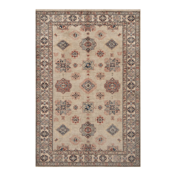 Loomier Ghazni Handmade Wool Area Rug - Earth Tones with Blue Accents - Situations Interior DesignsRugsSituations Interior DesignsHOME-RUG-8270748