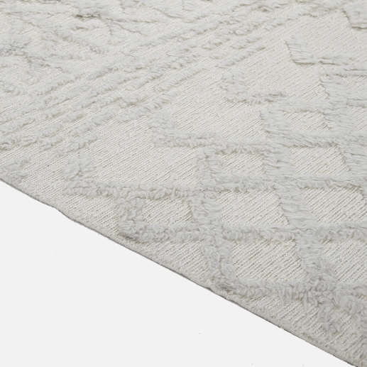 Loomier Ozbek Berber hand-knotted rug, 7’ x 5’, 100% wool, plush Moroccan-inspired design, perfect for living rooms, bedrooms, or cozy corners, luxurious high-pile texture for warmth and style.