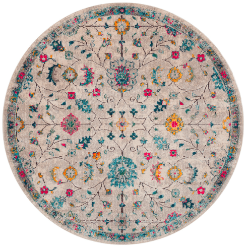 Loomier Vivace MAMOO A Rug, handcrafted plush area rug with soft high-low texture, contemporary design, ideal for living rooms, bedrooms, or hallways, versatile for modern and transitional interiors. Round