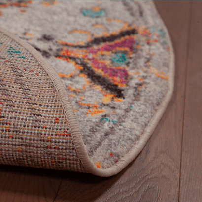 Loomier Vivace MAMOO D Rug, handcrafted plush area rug with soft high-low texture, contemporary design, ideal for living rooms, bedrooms, or entryways, versatile for modern and transitional interiors. Round