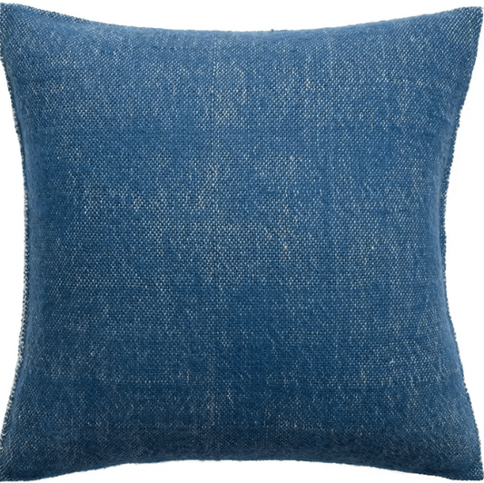Margosa Mila 100% wool textured pillow in stonewashed finish; handcrafted accent pillow for sofas, chairs, or beds, adding cozy texture and artisan detail to home décor. Stellar Down feather