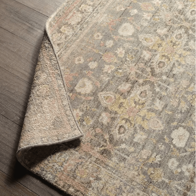 Mihret Arpina hand-knotted 100% wool rug; durable, kid- and pet-friendly artisan-crafted area rug featuring soft texture and timeless design for living rooms, bedrooms, or play areas.