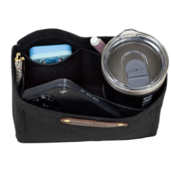 Mini tote insert for organization, keeps handbag essentials neatly arranged, compact and practical design for everyday use.