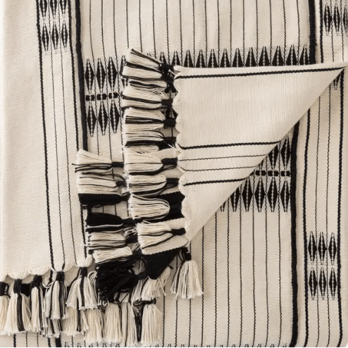 Nagaland Saramati Handcrafted Cotton Throw (Authentic Naga Loin - Loom) - Situations Designs Throws NGD-SAR-THR345