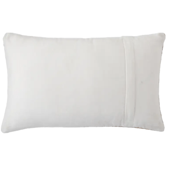 Nikki Chu Groove ‘Tribe’ indoor/outdoor lumbar pillow with prismatic tribal motif, durable weather-resistant fabric, adds style and comfort to patios, decks, or indoor spaces. Cover Only back