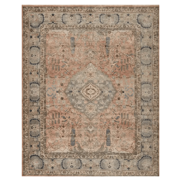 Someplace in Time Resonant hand-knotted 100% wool rug with a timeworn finish; durable, kid- and pet-friendly artisan-crafted area rug adding texture, warmth, and timeless style to living spaces.