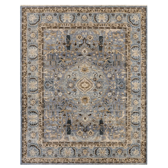 Someplace in Time Resonant hand-knotted 100% wool rug with a timeworn finish; durable, kid- and pet-friendly artisan-crafted area rug adding texture, warmth, and timeless style to living spaces.