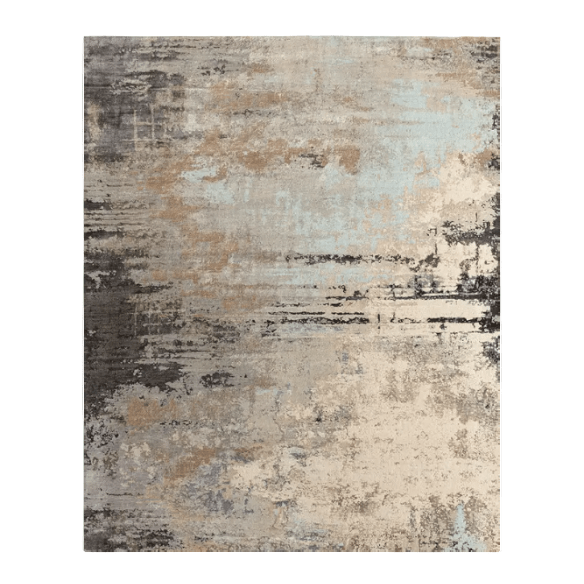 Tattvam Collection Misana hand-knotted rug made from wool and bamboo rayon; artisan-crafted area rug featuring soft texture, subtle sheen, and elegant design for living spaces.