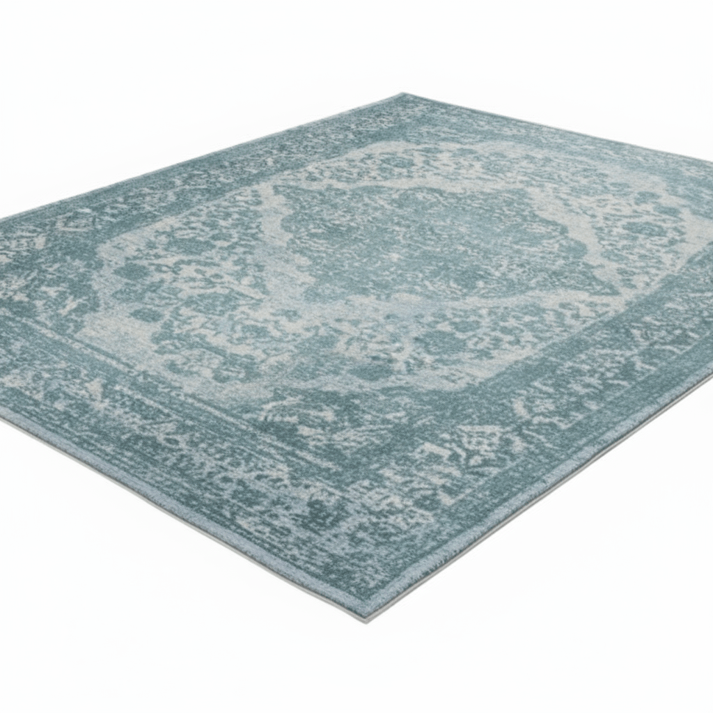 Vivace Argentella 5 Ming - Blue Handcrafted Cotton Chenille Rug - Situations Designs Rugs VIV-ARGE-5X3-3924.9 2' x 2.62'