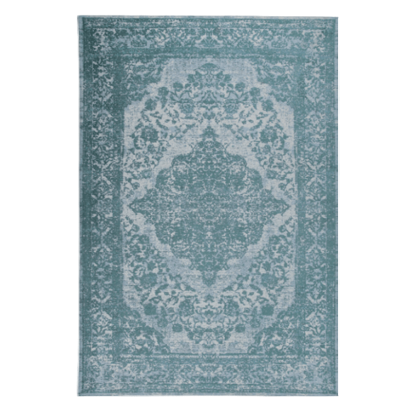 Vivace Argentella 5 Ming - Blue Handcrafted Cotton Chenille Rug - Situations Designs Rugs VIV-ARGE-5X3-3924.9 2' x 2.62'