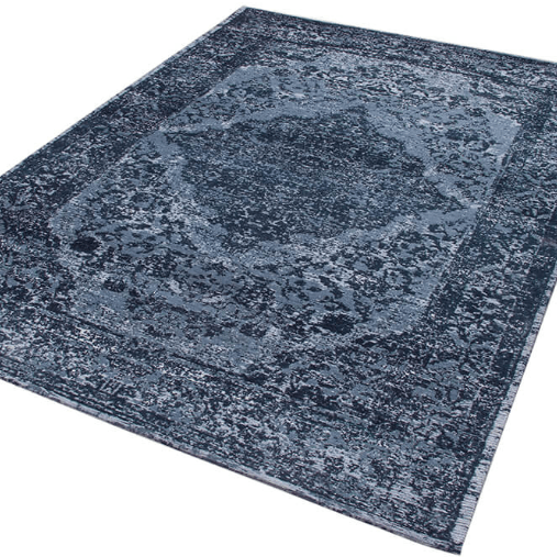 Vivace Argentella 5 Night Sky Jacquard Chenille Rug, velvety soft 3D texture with deep midnight tones and subtle glowing accents, perfect for adding mood and sophistication to living rooms, bedrooms, or dining areas.