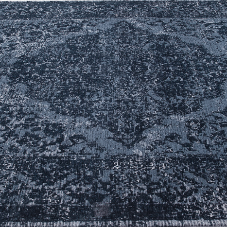 Vivace Argentella 5 Night Sky Jacquard Chenille Rug, velvety soft 3D texture with deep midnight tones and subtle glowing accents, perfect for adding mood and sophistication to living rooms, bedrooms, or dining areas.