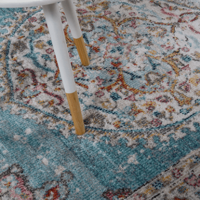 Vivace Maggio A an indoor/outdoor area rug in light blue, durable and versatile, ideal for patios, living rooms, or high-traffic spaces with a contemporary design.