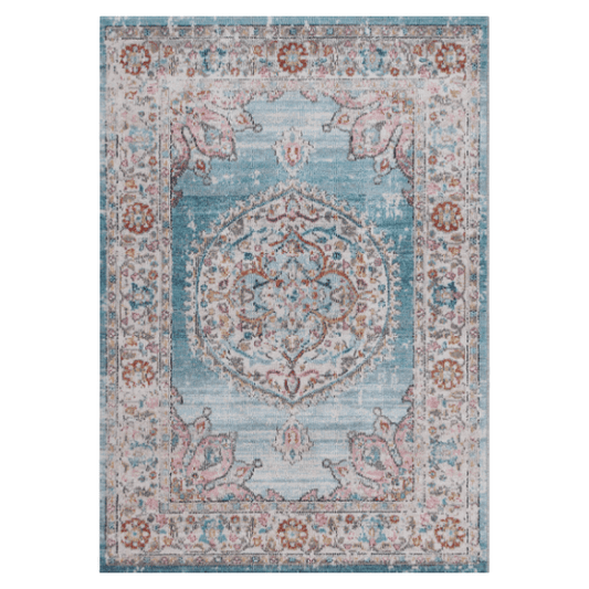 Vivace Maggio A Indoor/Outdoor Area Rug - Light Blue - Situations Designs Artisan Textiles & Pillows HOME-RUG-190x133-LBLU 4' x 6'